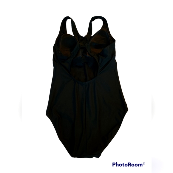 L.L.Bean Black One Piece Swimsuit Women's Sz 12 - Picture 3 of 4